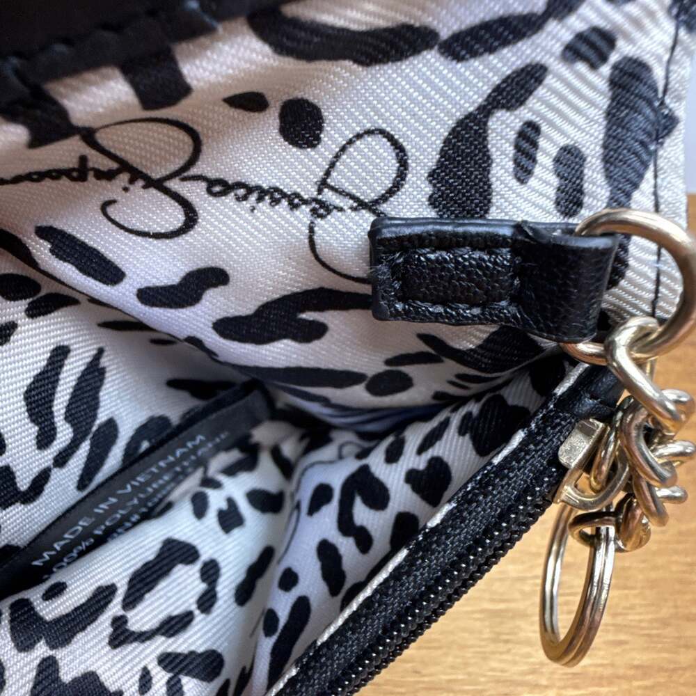 Jessica Simpson Python Print Small Wallet Keychain Black NWOT - Picture 13 of 16
